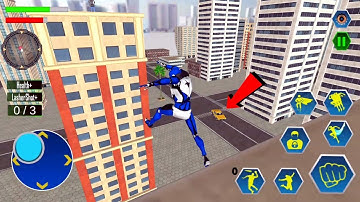 Police Robot Speed hero: Police Cop robot games 3D (Level 04 - Car Smash) - Robot Fight Man [HD]