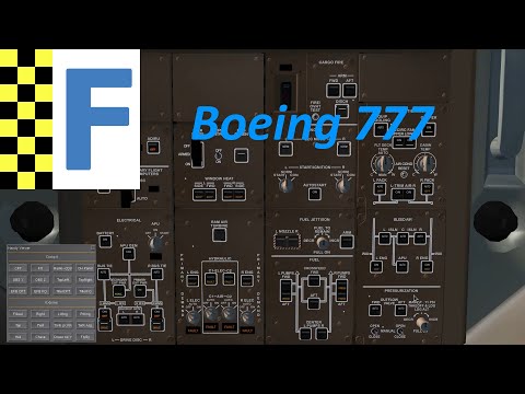 FlightGear 2020 (23) | Boeing 777 (część 2/4) | Systemy i panel górny