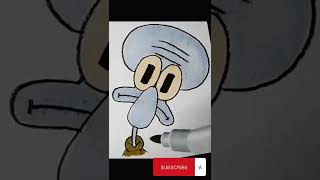 MENGGAMBAR KARTUN - SQUIDWARD #shorts #short