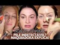 COMO FAZER A PELE INDETECTÁVEL DA MAQUIADORA DA DUA LIPA? TRUQUES VIRAIS MAQUIADORA TESTA!