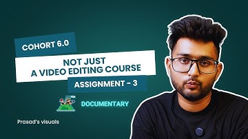 3rd Assignment(Documentary style)/ @TharunSpeaks / Not just a video editing course