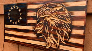 Betsy Ross Eagle flag CNC Vcarve vectric