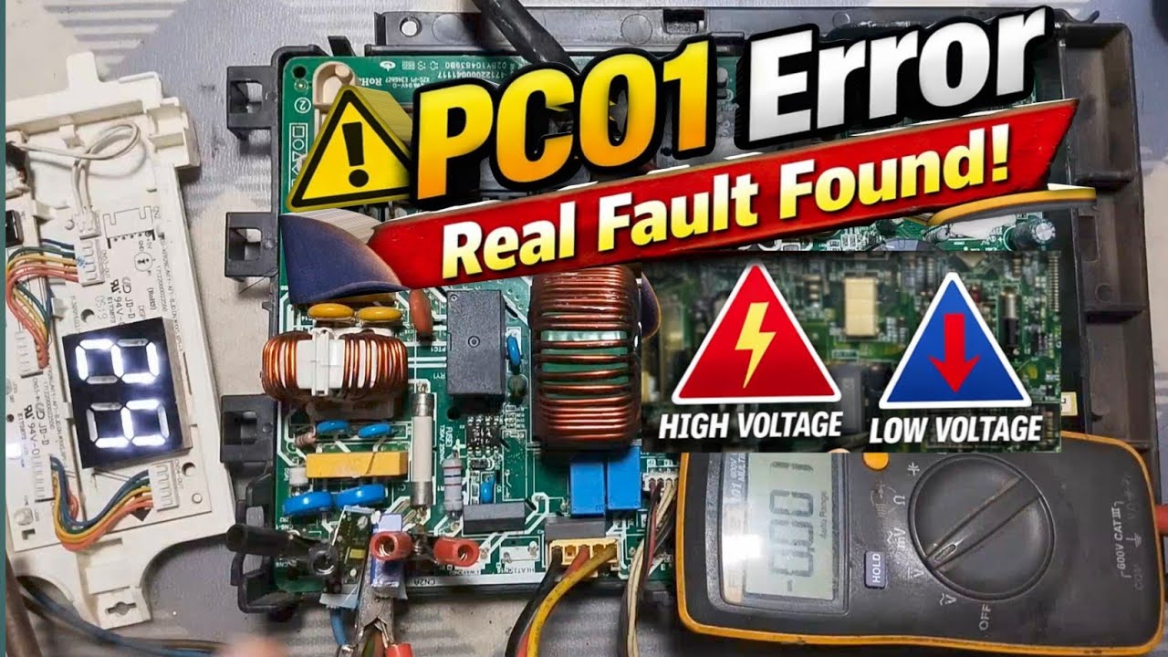 Voltas Inverter AC PC01 Error Fix | Over Voltage / Under Voltage Problem Solution | PCB Repair Hindi