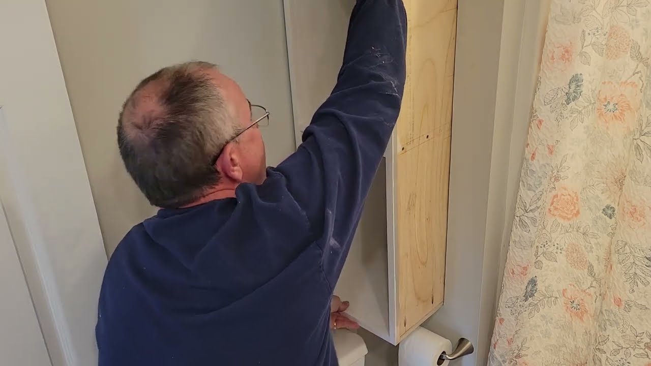 DIY recessed shelving unit in a bathroom wall YouTube