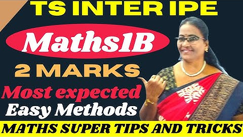 Maths-1B, 2-Marks most expected for TS Inter, easy Solns @MATHSSUPERTIPSANDTRICKS