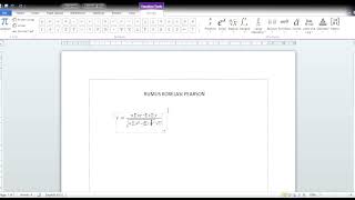 Tutorial cara membuat rumus korelasi pearson menggunakan ms word