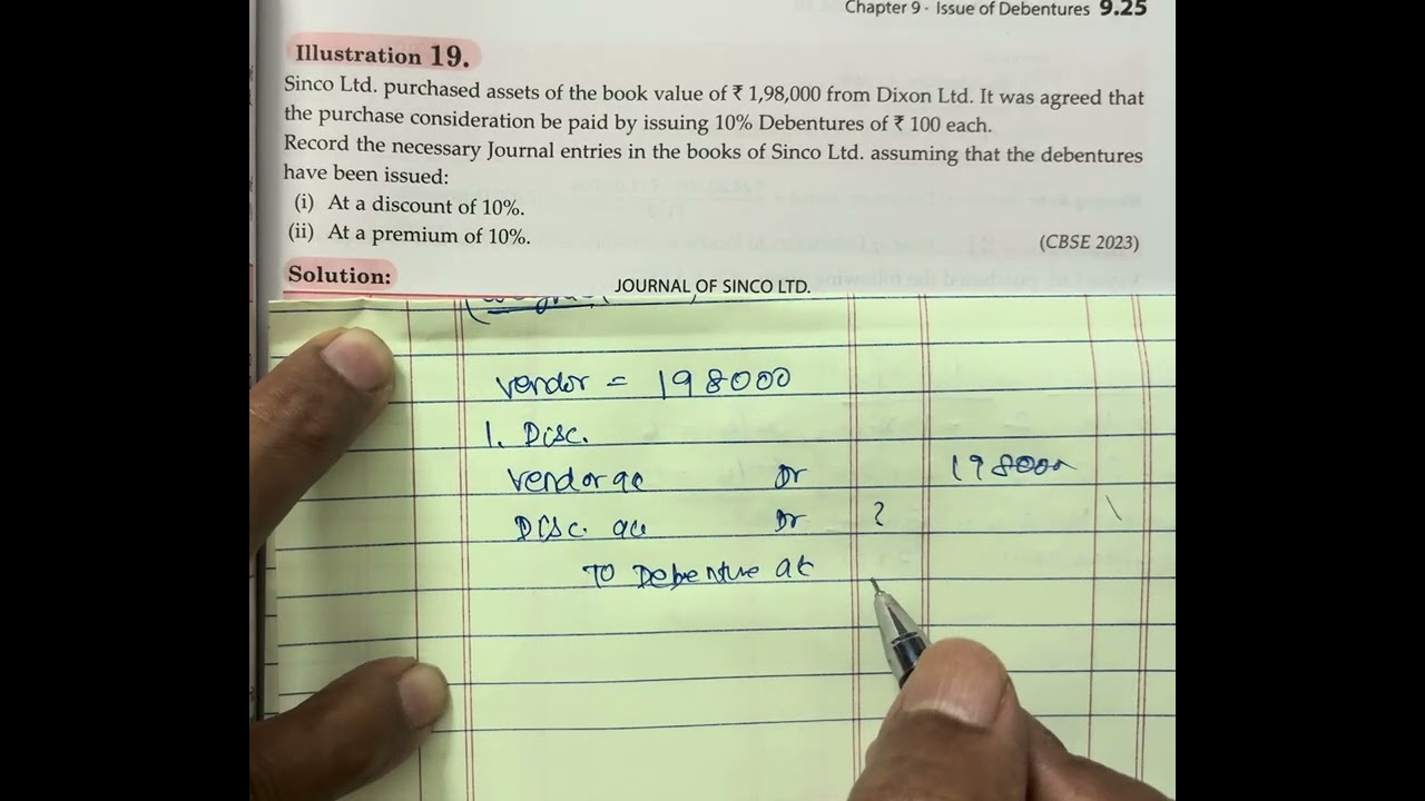ILLUSTRATION 19. ISSUE OF DEBENTURES. 