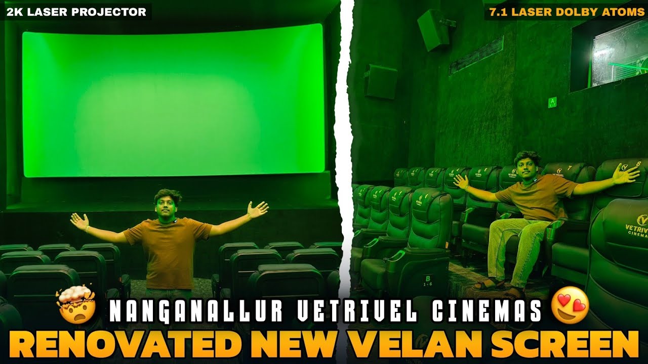புத்தம் புது பொலிவுடன்  Velan Screen | Nanganallur Vetrivel Cinemas 😍 | Halo Bee Tamil 