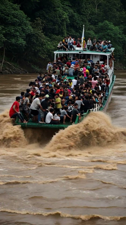 Detik Detik Mencekam! Perahu Boat Hampir Tenggelam Dihantam Ombak Besar, Penumpang Panik!!!