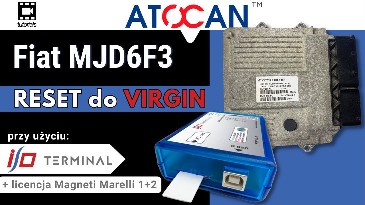 Fiat MJD6F3 reset do VIRGIN za pomocą I/O Terminal HW11 + licencja