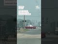 Wildfire haze from Canada lingers over railroad tracks in Norfolk