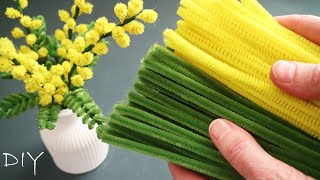 UNIQUE WAY How to make flowers from chenille wire Mimosa