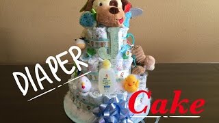 Pastel de Pañales para Baby Shower - Manualidades Con Adela