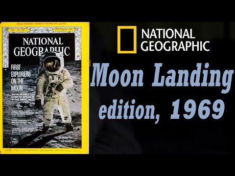Reading the 1969 'Moon Landing Edition' of National Geographic