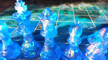How to Make Resin Chess Pieces with Iridescent Glitter Resin Tutorial