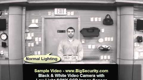 BigSecurity.com Black and White Video Camera with Low Light Sony CCD Image Sensor Sample Video