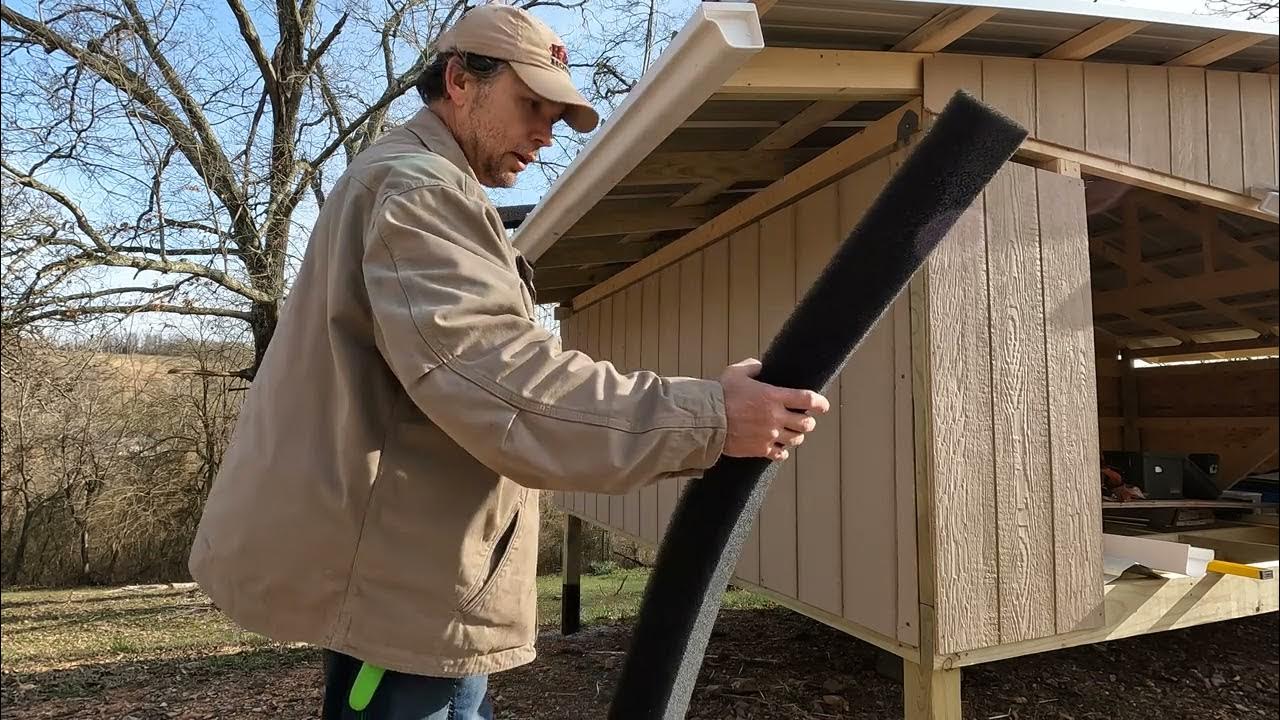 DIY Chicken Mega Coop Build Gutters Day 10 YouTube