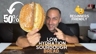 Full Lowest Hydration Sourdough bread Ever! No more FOLD!!! Guide