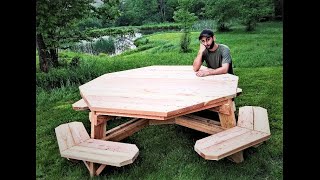 Octagon Picnic Table how to build by Last Leaf Studio 9,216 views 1 year ago 12 minutes, 23 seconds