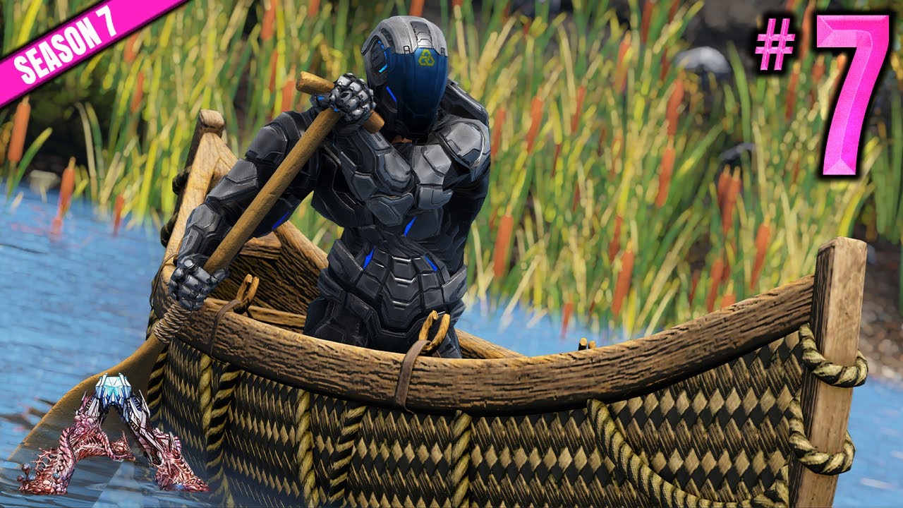 Ark Evolved Racing RACING RAPIDLY DOWN THE RAPIDS | Part 7 | ARK: Survival Evolved [Co-Op ...