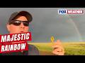 Exclusive Storm Tracker Brandon Copic was on the road when he encountered a stunning rainbow