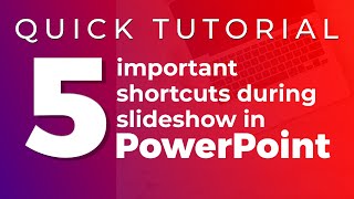 Five important shortcuts during slideshow in PowerPoint | Quick tutorial
