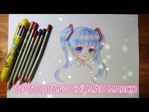 Tô tóc anime bằng chì màu Marco | Hướng dẫn vẽ anime | Miku fan ...