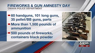 Over 150 firearms, 1,500 pounds of ammo collected at Omaha amnesty day