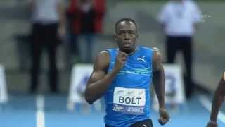 Usain Bolt Breaks 100m Indoor WORLD RECORD Skolimowska Memorial 2014 [HD]