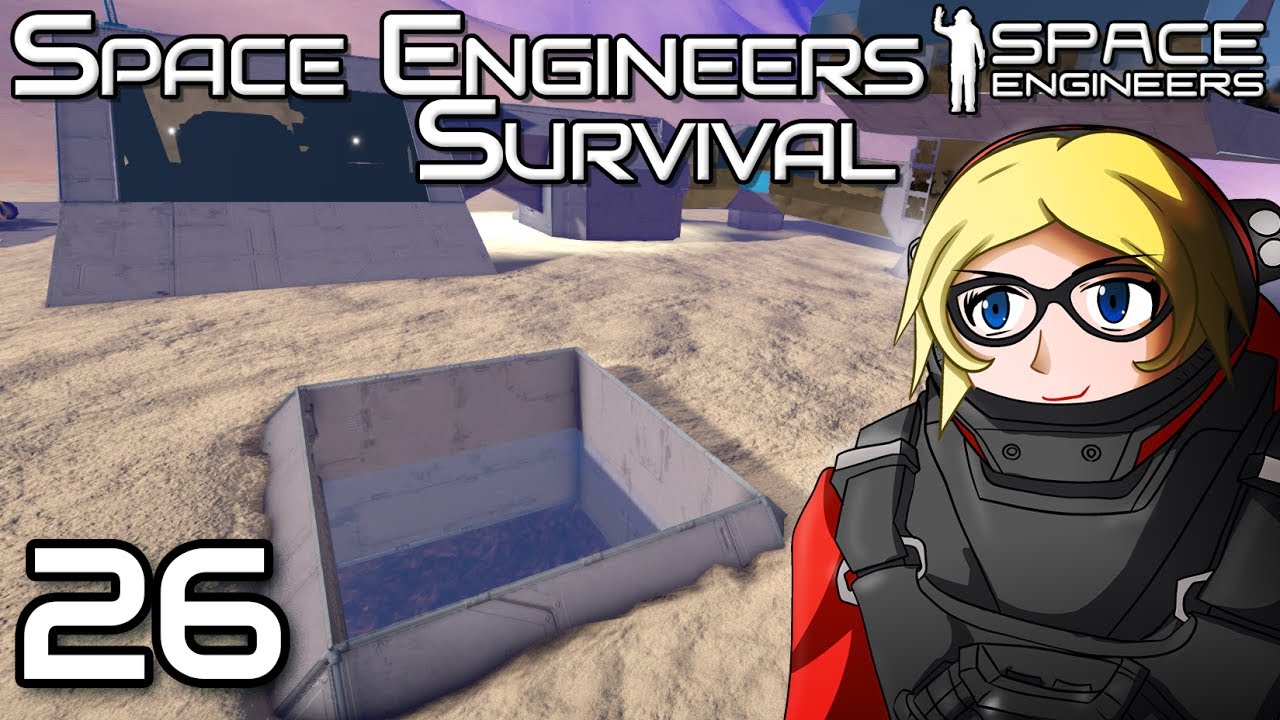Building an underground hanger - Space Engineers Survival Gameplay - 26 ...