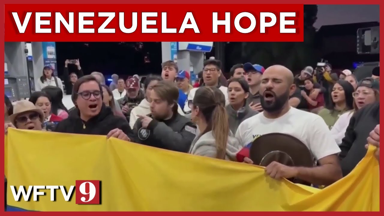 Протесты и празднования во Флориде после рейда американских войск в Венесуэлу и захвата Мадуро.