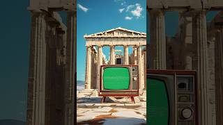 Retro Tv Green Screen At The Parthenon Greece #Greenscreen #Retrotv #Vintagetv #Greenscreenvideo