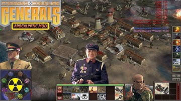NUKE HELL! 1 vs 7 C&C Generals Zero Hour Apocalyptic mod.