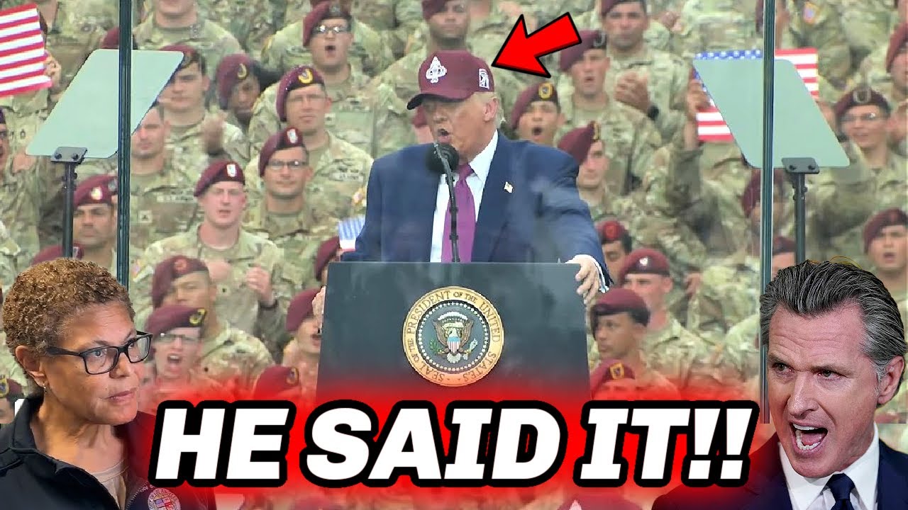 The Entire Crowd ERUPTS After Trump Drops CHILLING Warning About LA ...