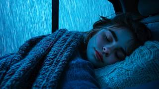 Undisturbed Sleep with Vibrant Rain & Fierce Thunder Sounds on The Car in Foggy Night screenshot 4