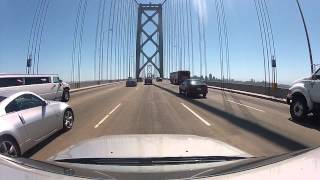 Driving Across Bay Bridge into San Francisco