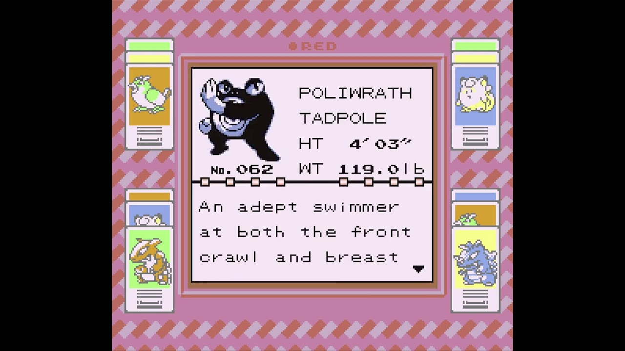 Pokémon Red Version - Complete Pokédex (English Version) - YouTube