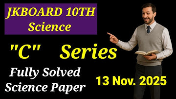 Jkbose Class 10th Science Paper C series solutions 2025 | Science paper solved C series jkbose 10th