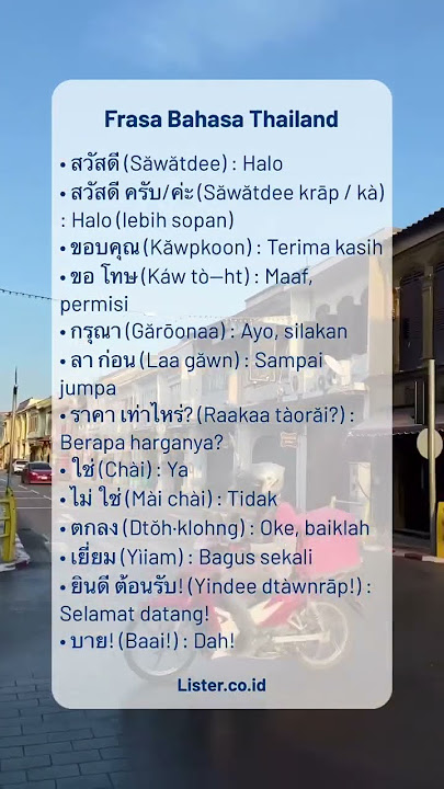 Frasa Bahasa Thailand #thailand #bahasathailand #thai #kursusbahasathailand #thailandcourse