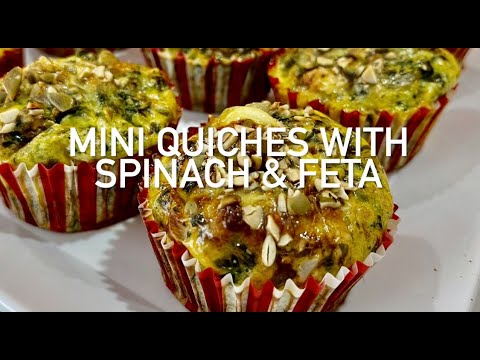 Spinach And Feta Mini Quiche Recipe