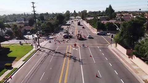 Temporary Traffic Control (Left Lane Closure Thru Intersection)