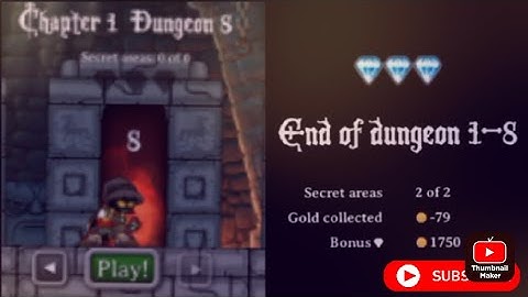 Magic Rampage Chapter 1 dungeon level 8 all secret areas and diamonds complete play level 8.