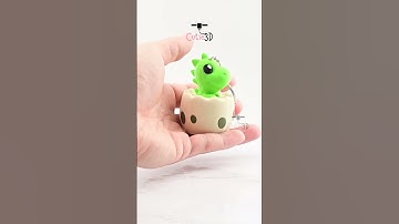🦖 Cutie3D Twisty Fidget Clicker Baby Dinosaur In An Egg Keychain #shorts #3dprinting