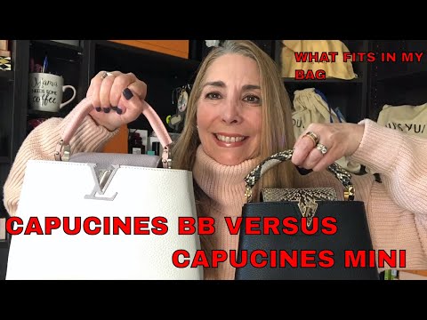 LOUIS VUITTON CAPUCINES MINI, REVIEW, WHAT FITS, MOD SHOTS