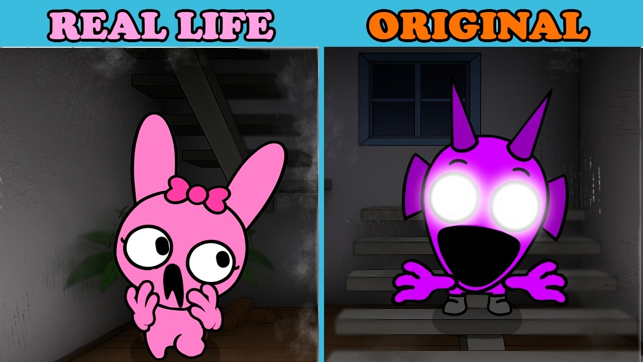 Pinki Got STUCK in Durple Monster House?! 😨😱 | Real Life vs Original