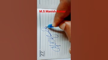 Manish Kumar |#signature #shorts #viral #art #artist #trending #handwriting #viralvideo #pen