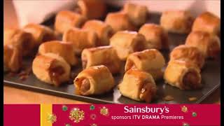 sainsburys sausage rolls with a twist sponsors itv drama premieres tv advert
