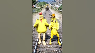 CHICKEN BANANA VS RAILWAY TRAIN #shorts