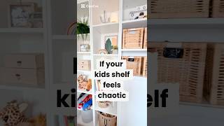 The 3-Zone Rule for a Calm Kids Bookshelf - Smart Storage Hack #ikeahack #shorts