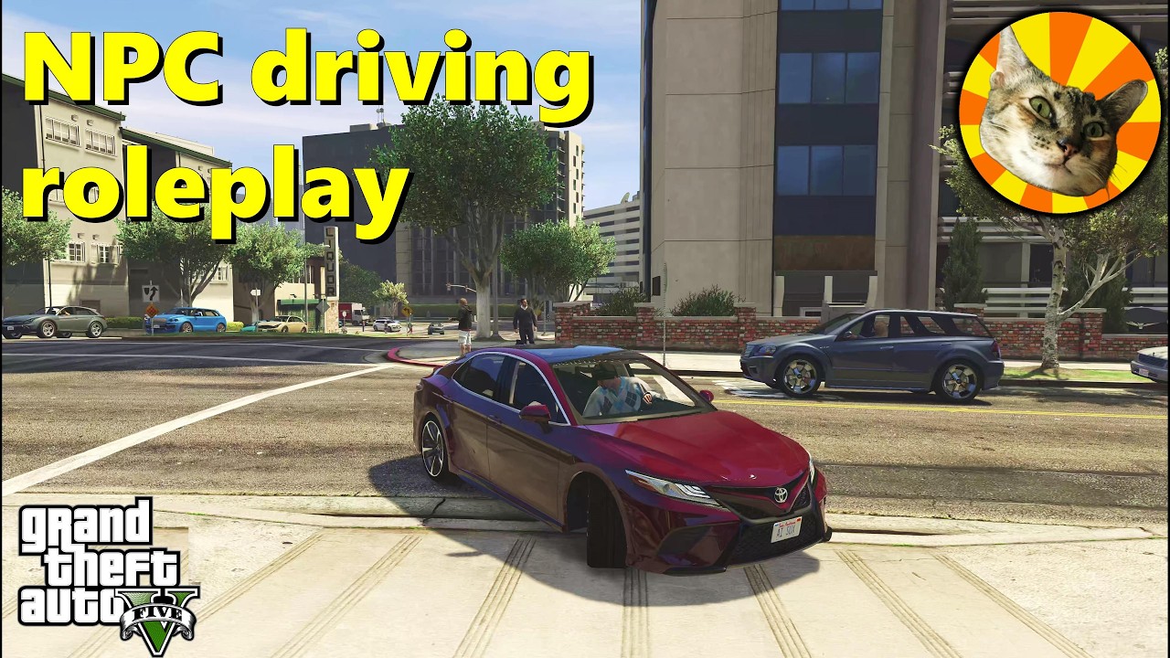 NPC drives to Echo Rock Insurance (and back home) | GTA V driving roleplay